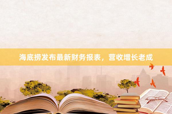 海底捞发布最新财务报表，营收增长老成