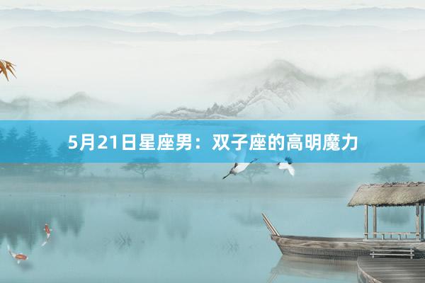 5月21日星座男：双子座的高明魔力